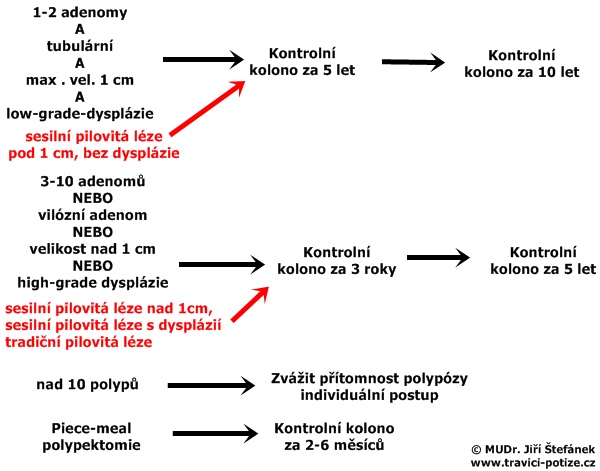 Kolonoskopie po polypektomiích